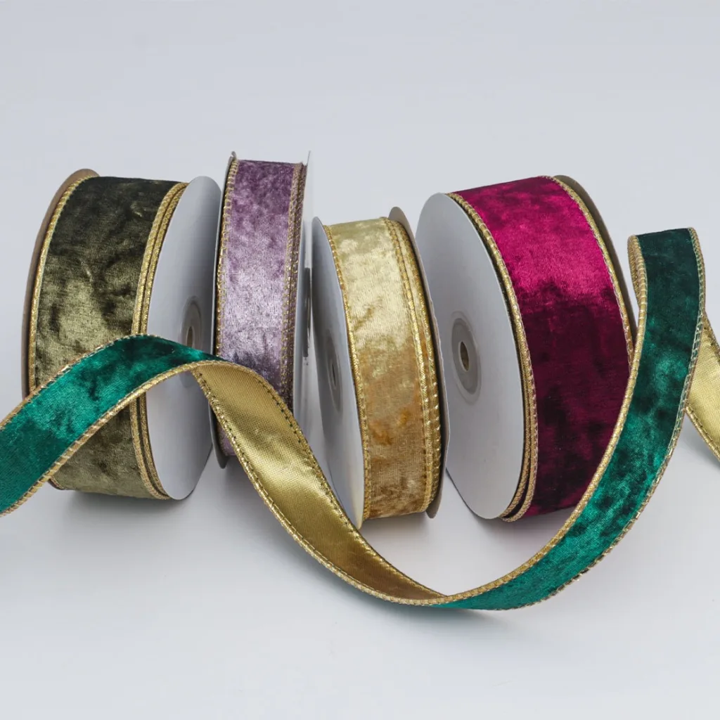 Velvet Ribbon Gold Edge