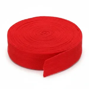 red cotton ribbon