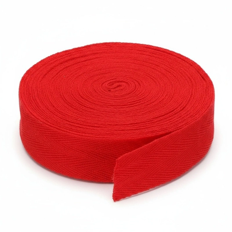 red cotton ribbon
