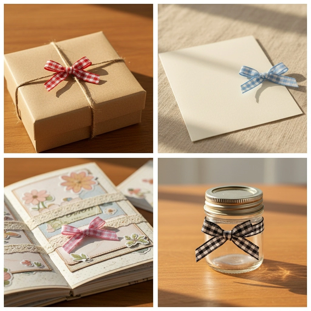 small gingham bows for crafts