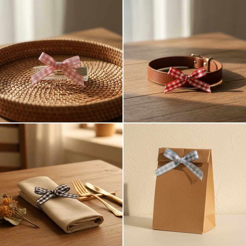 small gingham bows for crafts