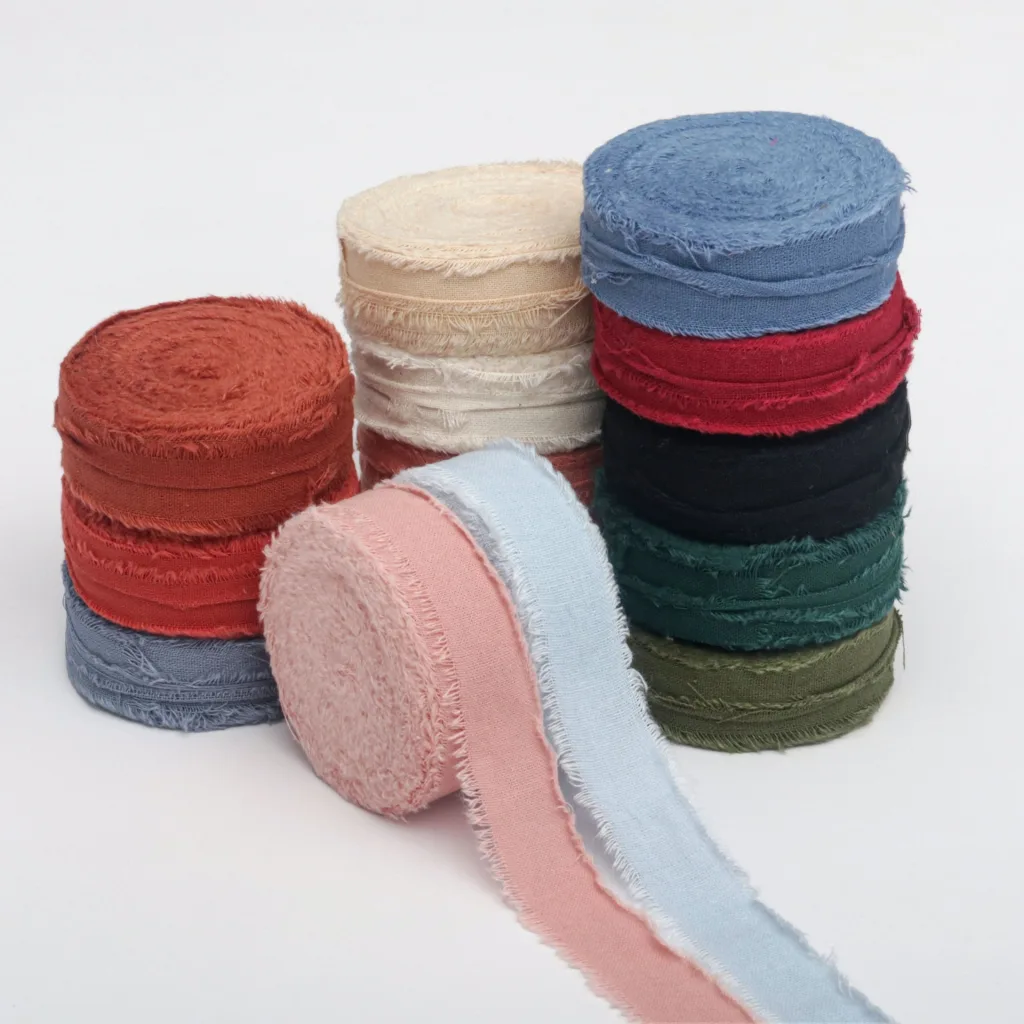 Cotton Linen Frayed Edge Ribbon Wholesale