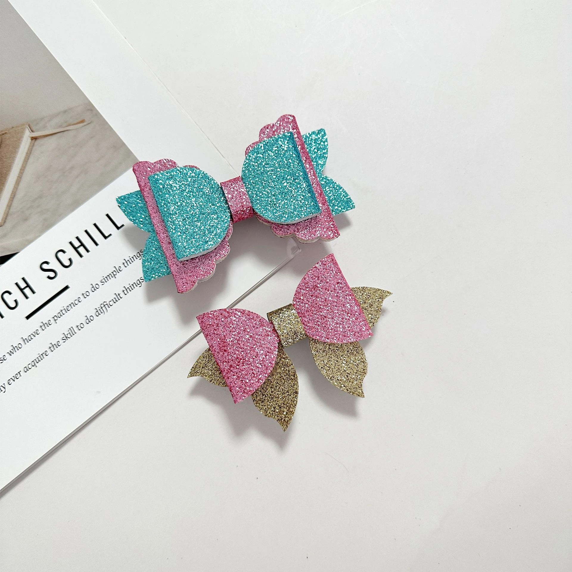 Velvet Bow Clips