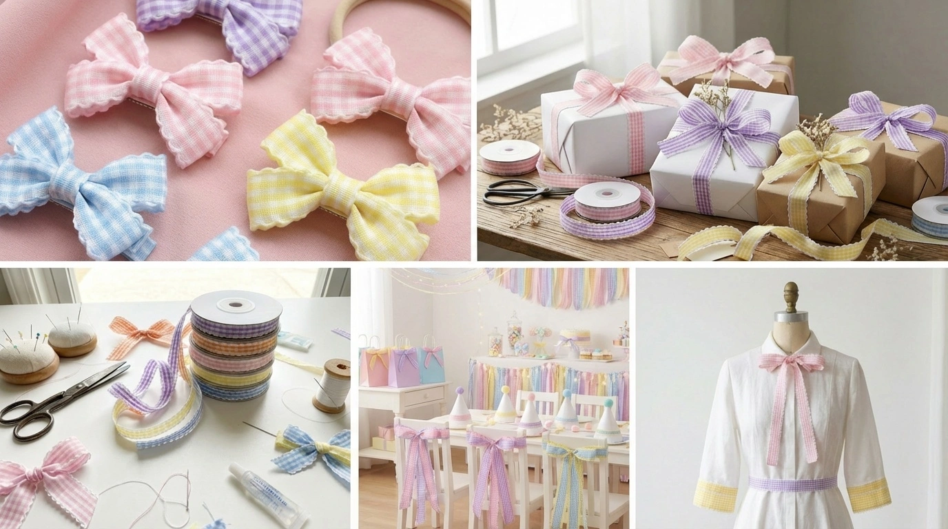 Pastel Gingham Ribbon