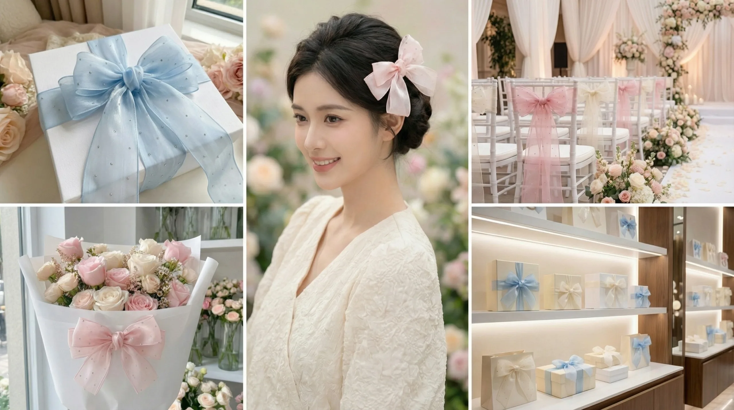 Sheer Chiffon Bow Gift Packaging Supplies